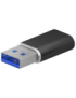 AISENS Mini Adaptador USB 3.2 Gen2 / USB 2.0 3A, Tipo USB-C/H-A/M, Negro