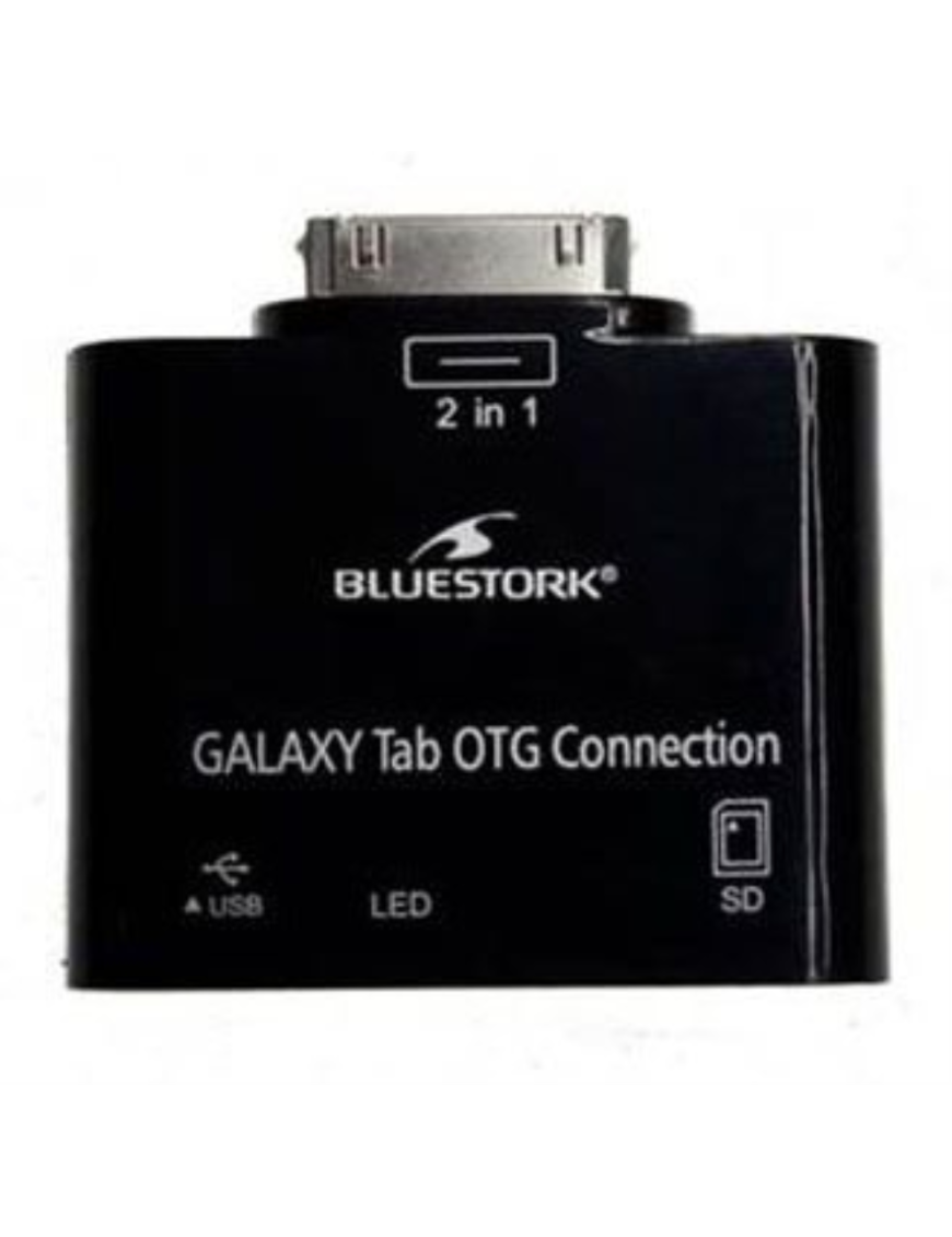 Bluestork BS-GAL-RDR/SD cambiador de género para cable Samsung 30-pin USB 2.0/SD Card Negro