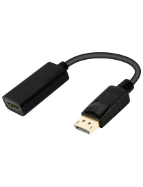 Ewent EC1456 adaptador de cable de vídeo 0,15 m DisplayPort HDMI tipo A (Estándar) Negro