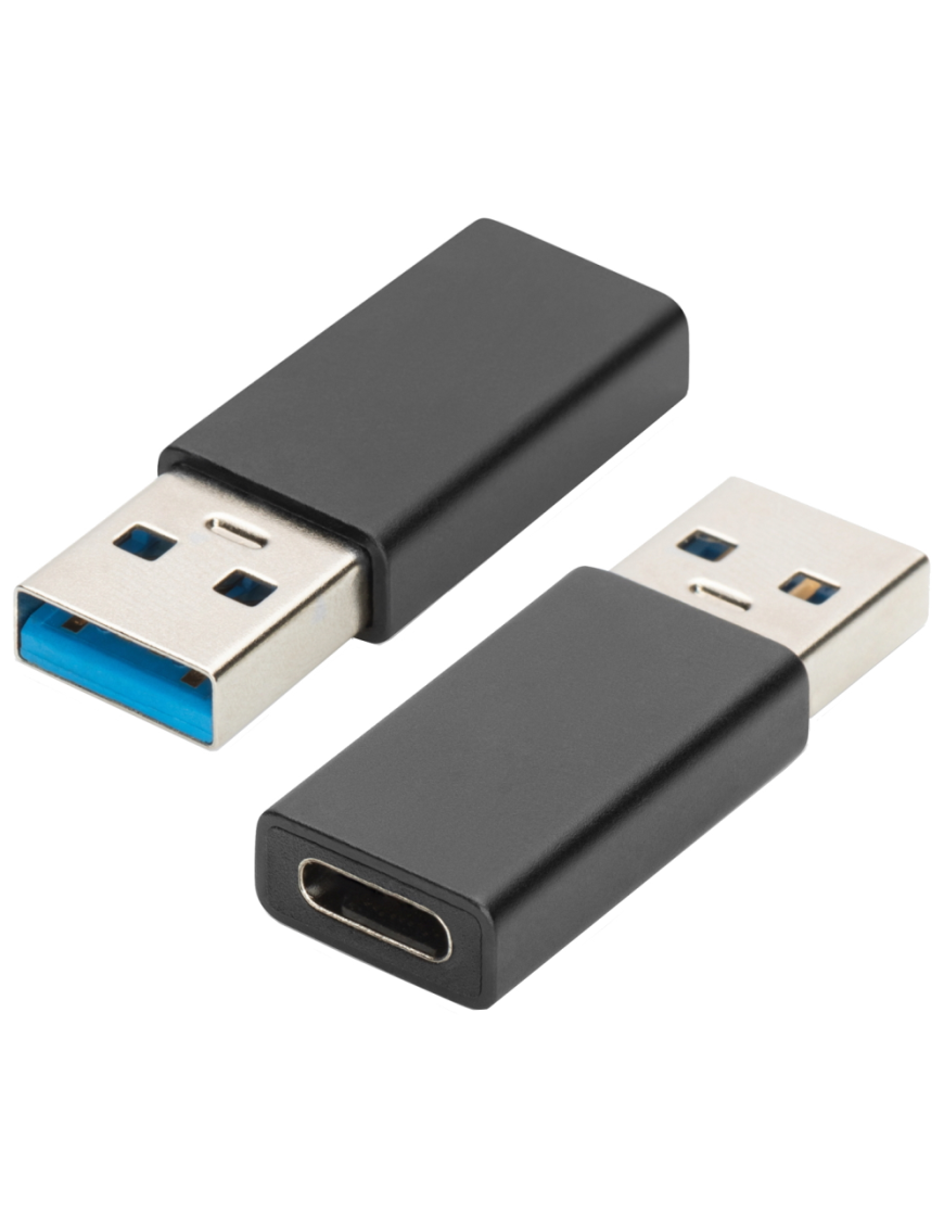 Ewent EW9650 cambiador de género para cable USB Type-A USB Type-C Negro