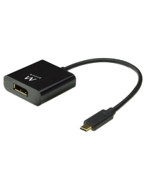 Ewent EW9825 adaptador de cable de vídeo 0,15 m USB Tipo C DisplayPort Negro