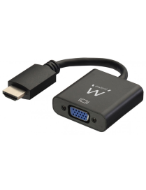 Ewent EW9864 adaptador de cable de vídeo 0,2 m HDMI VGA, 3.5mm Negro
