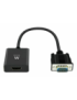 Ewent EW9866 adaptador de cable de vídeo 0,202 m VGA (D-Sub) HDMI + 3.5mm Negro