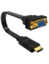 Ewent EW9869 adaptador de cable de vídeo 0,15 m HDMI tipo A (Estándar) VGA (D-Sub) Negro