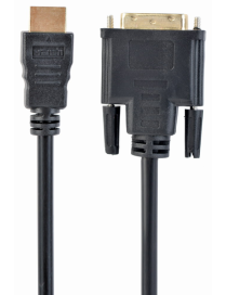 Gembird 1.8m, HDMI/DVI, M/M 1,8 m DVI-D Negro