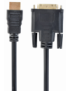 Gembird 5m, HDMI/DVI, M/M DVI-D Negro