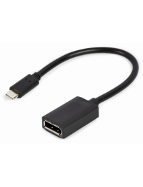 Gembird A-CM-DPF-02 adaptador de cable de vídeo 0,15 m USB Tipo C DisplayPort Negro