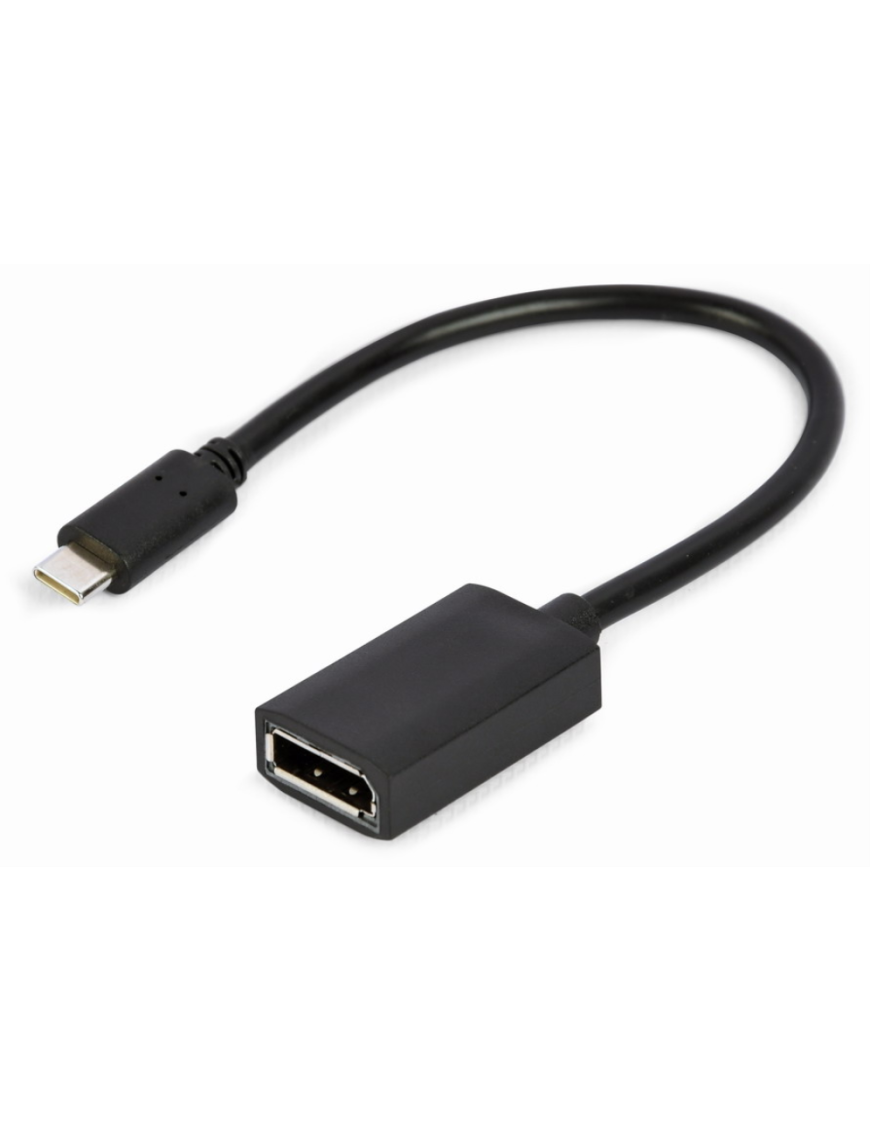Gembird A-CM-DPF-02 adaptador de cable de vídeo 0,15 m USB Tipo C DisplayPort Negro