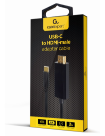 Gembird A-CM-HDMIM-02 adaptador de cable de vídeo 2 m USB Tipo C HDMI Negro