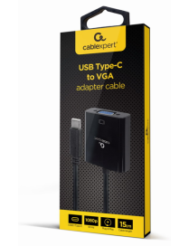 Gembird A-CM-VGAF-01 Adaptador gráfico USB 1920 x 1080 Pixeles Negro
