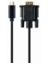 Gembird A-CM-VGAM-01 adaptador de cable de vídeo 2 m USB C VGA (D-Sub) Negro