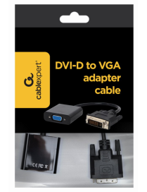 Gembird A-DVID-VGAF-01 adaptador de cable de vídeo 0,2 m DVI-D VGA (D-Sub) Negro