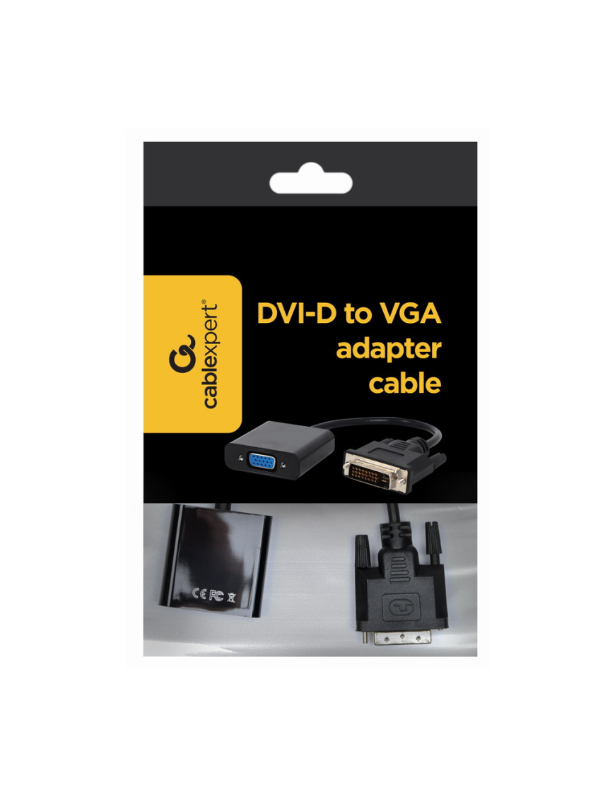 Gembird A-DVID-VGAF-01 adaptador de cable de vídeo 0,2 m DVI-D VGA (D-Sub) Negro