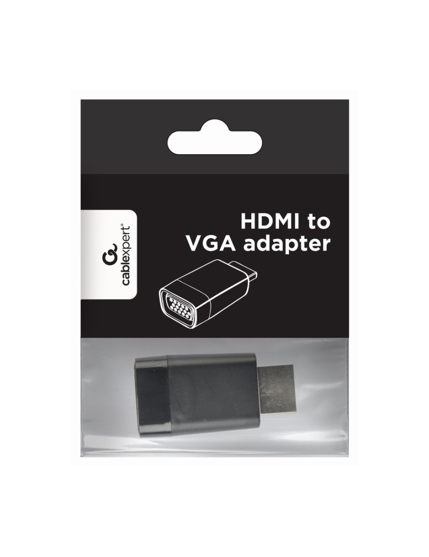 Gembird A-HDMI-VGA-001 cambiador de género para cable Negro
