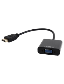 Gembird A-HDMI-VGA-03 adaptador de cable de vídeo 0,15 m HDMI tipo A (Estándar) VGA (D-Sub) Negro