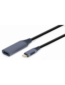 Gembird A-USB3C-HDMI-01 adaptador de cable de vídeo 0,15 m USB Tipo C HDMI tipo A (Estándar) Negro, Gris