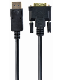 Gembird CC-DPM-DVIM-6 adaptador de cable de vídeo 1,8 m DisplayPort DVI Negro