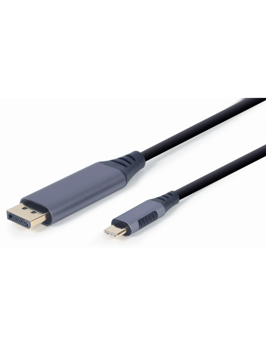 Gembird CC-USB3C-DPF-01-6 adaptador de cable de vídeo 1,8 m USB Tipo C DisplayPort Negro, Gris