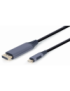 Gembird CC-USB3C-DPF-01-6 adaptador de cable de vídeo 1,8 m USB Tipo C DisplayPort Negro, Gris