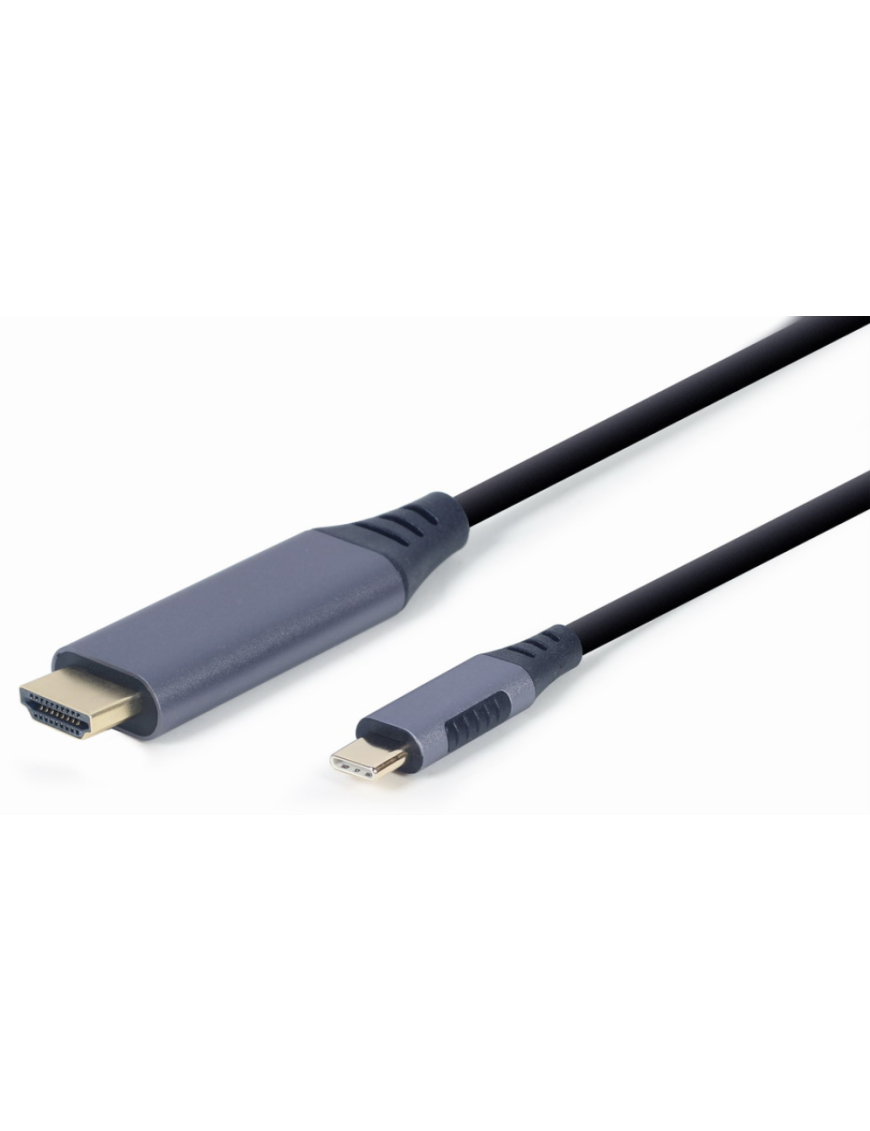 Gembird CC-USB3C-HDMI-01-6 adaptador de cable de vídeo 1,8 m USB Tipo C HDMI tipo A (Estándar) Negro, Gris