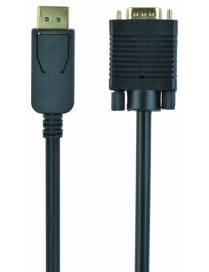Gembird CCP-DPM-VGAM-6 adaptador de cable de vídeo 1,8 m VGA (D-Sub) DisplayPort Negro