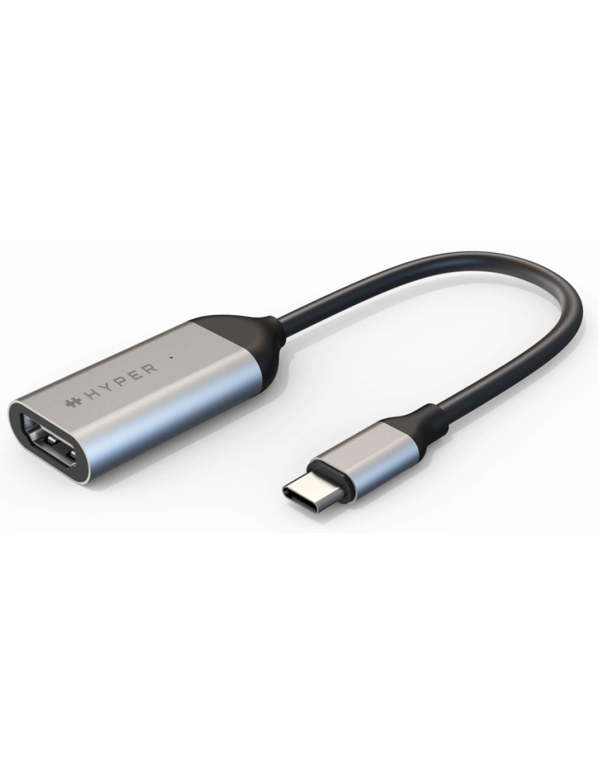 HYPER HD425A adaptador de cable de vídeo USB Tipo C HDMI Acero inoxidable