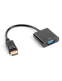 Lanberg AD-0002-BK adaptador de cable de vídeo 0,2 m VGA (D-Sub) DisplayPort Negro