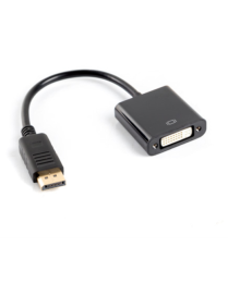 Lanberg AD-0007-BK adaptador de cable de vídeo 0,1 m DisplayPort DVI-D Negro