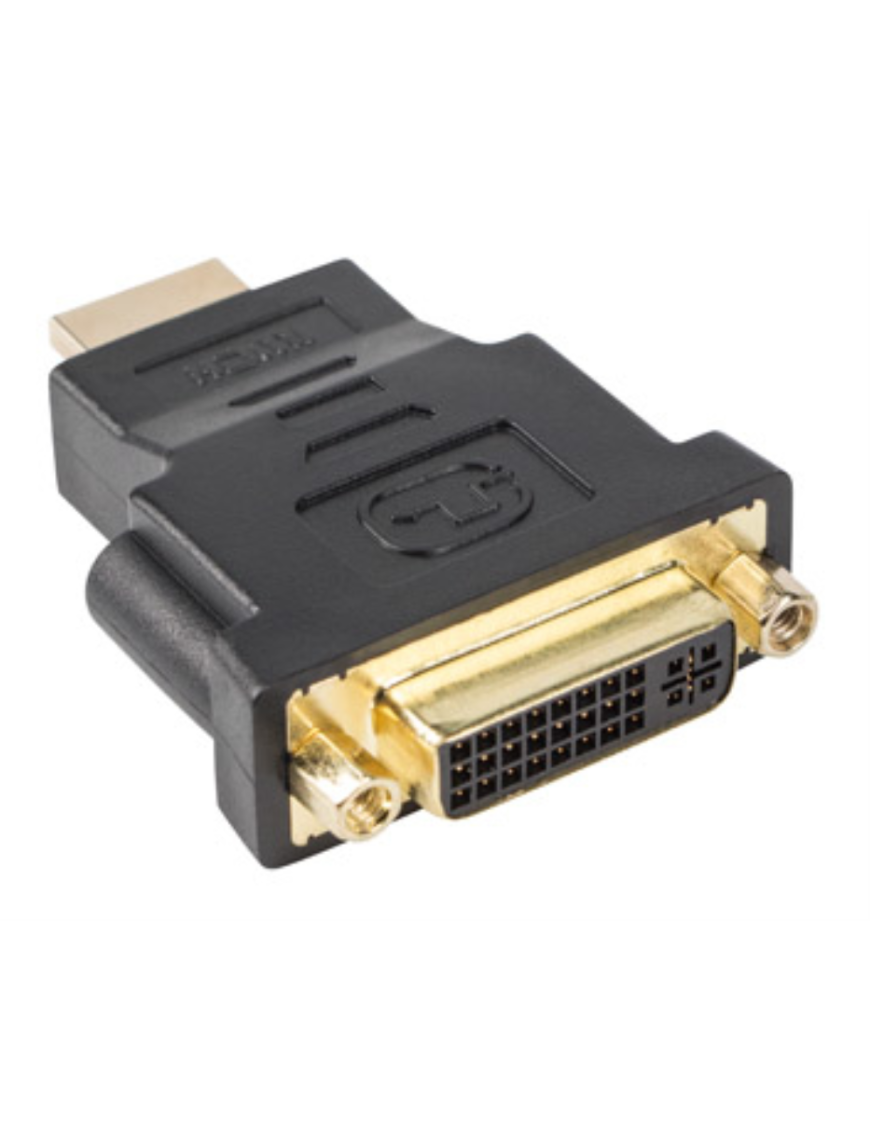 Lanberg AD-0014-BK cambiador de género para cable HDMI DVI-D (F) (24 + 5) Negro