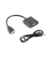 Lanberg AD-0017-BK adaptador de cable de vídeo 0,2 m VGA (D-Sub) HDMI tipo A (Estándar) Negro