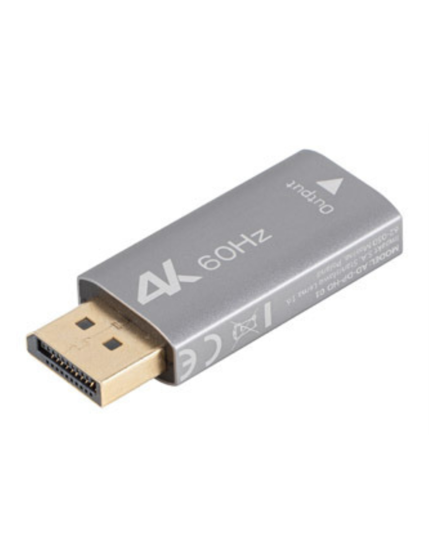 Lanberg AD-DP-HD-01 adaptador de cable de vídeo 0 m HDMI tipo A (Estándar) DisplayPort Plata