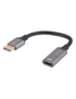 Lanberg AD-DP-HD-02 adaptador de cable de vídeo 0,2 m DisplayPort HDMI Plata