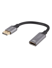 Lanberg AD-DP-HD-04 adaptador de cable de vídeo 0,2 m DisplayPort HDMI Plata, Negro