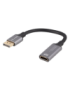 Lanberg AD-DP-HD-04 adaptador de cable de vídeo 0,2 m DisplayPort HDMI Plata, Negro