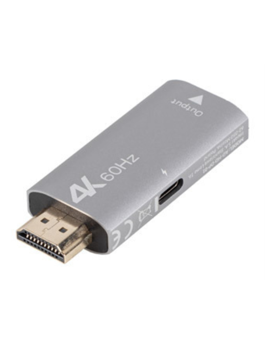 Lanberg AD-HD-DP-01 adaptador de cable de vídeo 0 m HDMI tipo A (Estándar) DisplayPort Plata