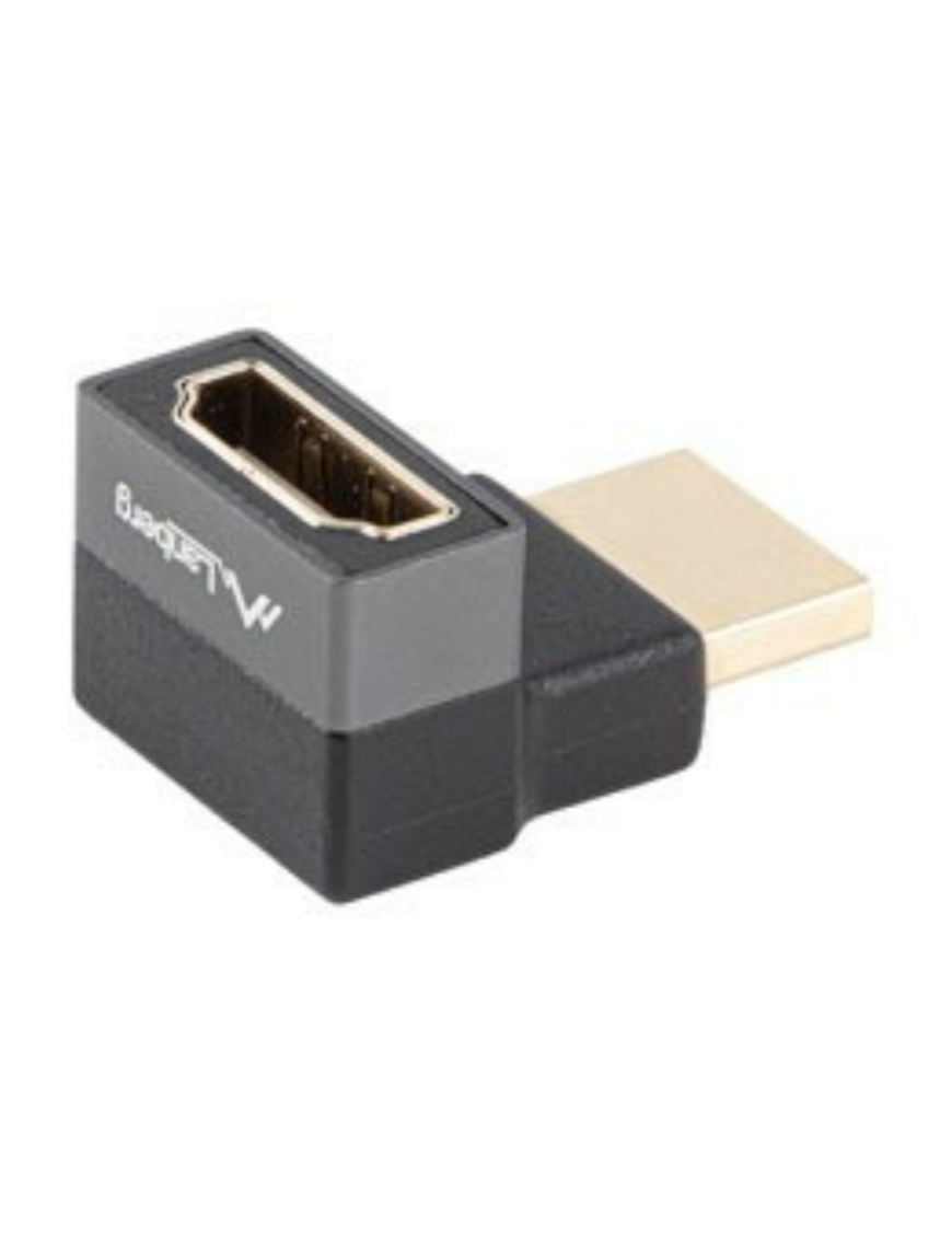 Lanberg AD-HDMI-08 adaptador de cable de vídeo HDMI tipo A (Estándar) Negro, Plata