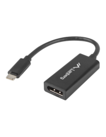 Lanberg AD-UC-DP-01 adaptador de cable de vídeo 0,15 m USB Tipo C DisplayPort Negro