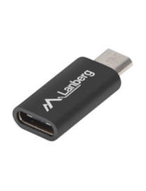 Lanberg AD-UC-UM-01 cambiador de género para cable Micro-USB 2.0 Type B USB 2.0 Type C Negro