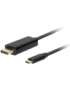 Lanberg CA-CMDP-10CU-0005-BK adaptador de cable de vídeo 0,5 m USB Tipo C DisplayPort Negro
