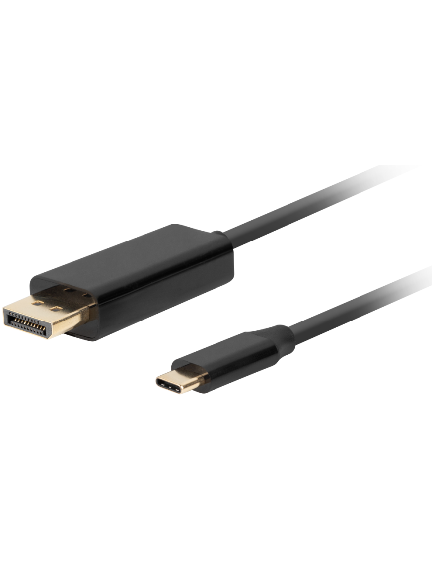 Lanberg CA-CMDP-10CU-0010-BK adaptador de cable de vídeo 1 m USB Tipo C DisplayPort Negro