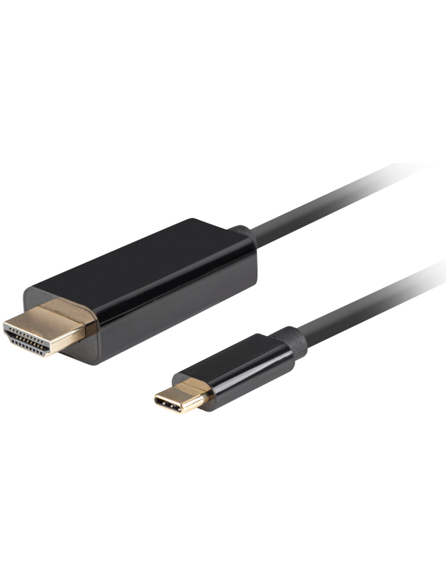 Lanberg CA-CMHD-10CU-0030-BK adaptador de cable de vídeo 3 m USB Tipo C HDMI