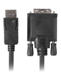 Lanberg CA-DPDV-10CU-0018-BK adaptador de cable de vídeo 1,8 m DisplayPort DVI-D Negro