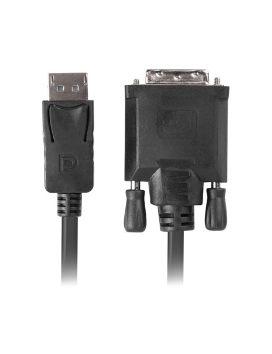 Lanberg CA-DPDV-10CU-0018-BK adaptador de cable de vídeo 1,8 m DisplayPort DVI-D Negro