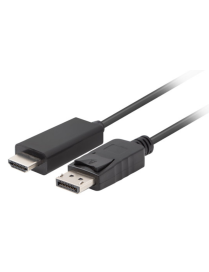 Lanberg CA-DPHD-11CC-0018-BK cambiador de género para cable DisplayPort HDMI Negro