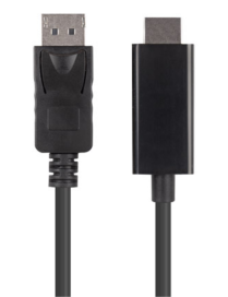 Lanberg CA-DPHD-11CC-0030-BK cambiador de género para cable DisplayPort HDMI Negro
