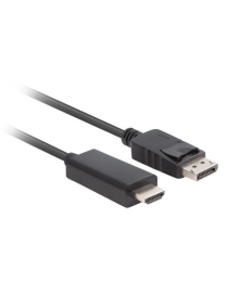 Lanberg CA-DPHD-11CC-0050-BK cambiador de género para cable DisplayPort HDMI Negro