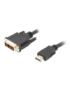 Lanberg CA-HDDV-10CC-0030-BK adaptador de cable de vídeo 3 m HDMI tipo A (Estándar) DVI-D Negro