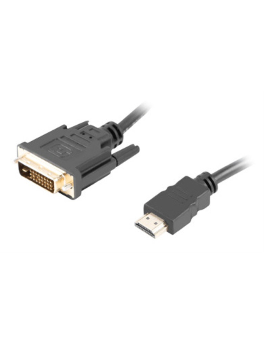 Lanberg CA-HDDV-20CU-0018-BK adaptador de cable de vídeo 1,8 m HDMI tipo A (Estándar) DVI-D Negro