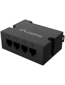 Lanberg DIN-FE4-AT-30W adaptador e inyector de PoE Ethernet rápido