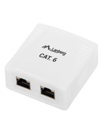Lanberg OS6-0002-W cambiador de género para cable 2 x RJ-45 Blanco
